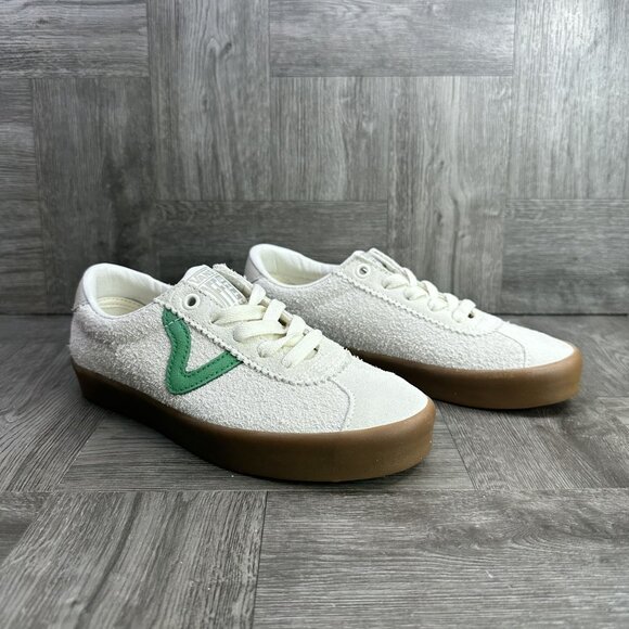 Vans Sport Low Women size 5.5 Ivory Green Suede Gum Casual Shoes - Picture 5 of 8